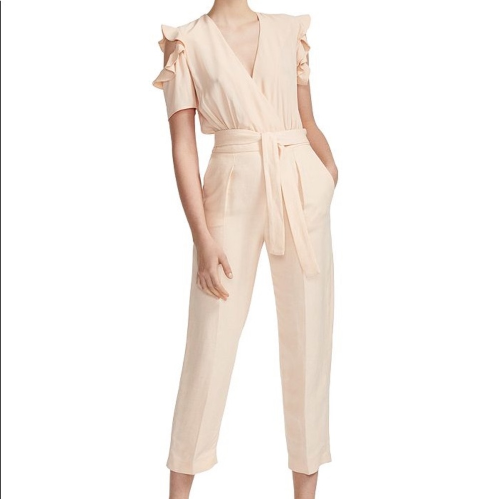 MAJE Piruize Ruffled Shoulder Jumpsuit